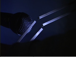 Two Tuning Forks, Illuminated by a Stroboscope
